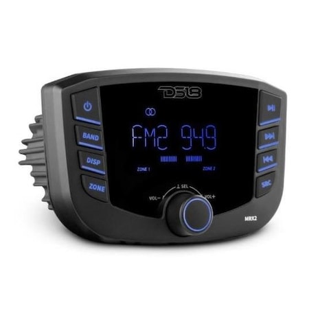 Ds18 Marine And Powersports Headunit 3In Lcd Screen2 Zones, 4 Volts Output, Bt, Rds 4X40 Watts DS18MRX2